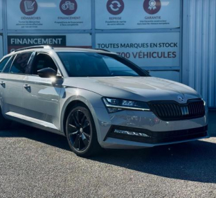 SKODA SUPERB COMBI Sportline 4x4 2.0 TDI 190cv DSG7 + Clim Tri-zone + Sièges av et ar chauffants + Volant Chauff