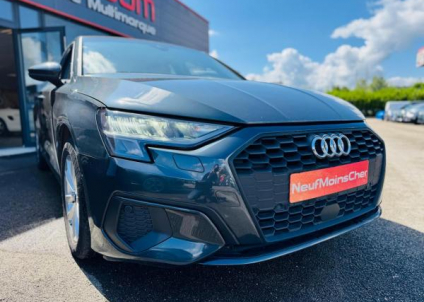 AUDI A3 SPORTBACK 30 TFSI 110cv + Sellerie Cuir Blanc + sièges avant chauffants