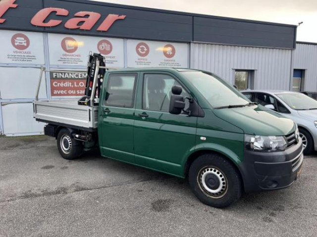 VOLKSWAGEN TRANSPORTER 4MOTION L2 3.0T 2.0TDI 140cv DOUBLE CABINE + Grue Hiab T-CLX 013 + TVA RECUPERABLE