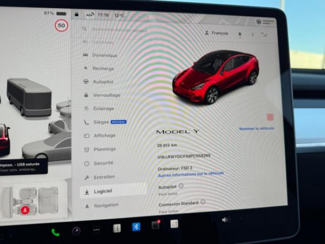 TESLA MODEL Y Propulsion MY2022 + Intérieur Premium noir et blanc + TVA Recuperable