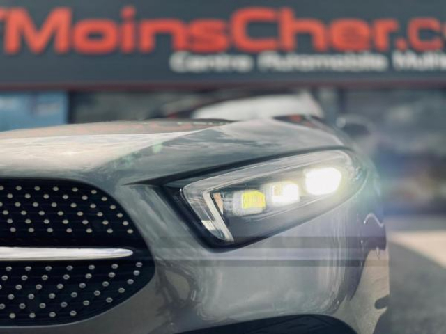 MERCEDES CLASSE A BERLINE AMG Line 200d 8G-DCT + Toit pano + LED Multibeam + Pack Sport Black + Carplay + Sieges AV Elec
